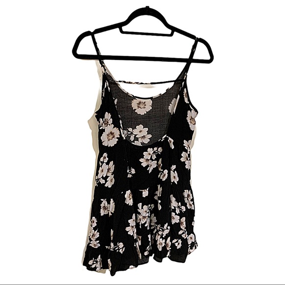 Brandy Melville Dress Black Floral Jada Summer Dress OS - Picture 4 of 9